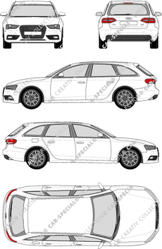 Audi A4 Avant Station wagon, 2012–2015 (Audi_084)