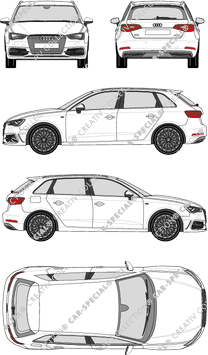 Audi A3 Sportback Kombi, 2014–2016 (Audi_101)