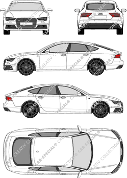 Audi A7 Sportback Kombi, 2016–2018 (Audi_111)