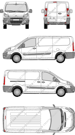 Citroën Jumpy, van/transporter, L2H1, Rear Wing Doors, 1 Sliding Door (2007)