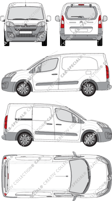 Citroën Berlingo, Kastenwagen, L2, Heck verglast, Rear Flap, 1 Sliding Door (2015)