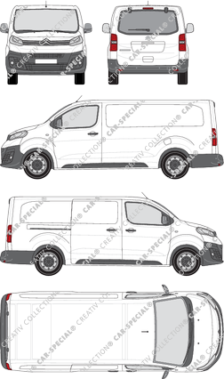 Citroën Jumpy, furgone, XL, vitre arrière, Rear Flap, 1 Sliding Door (2016)