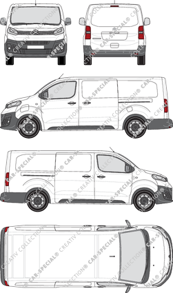 Citroën ë-Jumpy, Kastenwagen, XL, Rear Flap, 2 Sliding Doors (2020)
