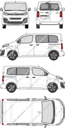 Citroën ë-Spacetourer, Van, XS, Rear Wing Doors, 2 Sliding Doors (2020)