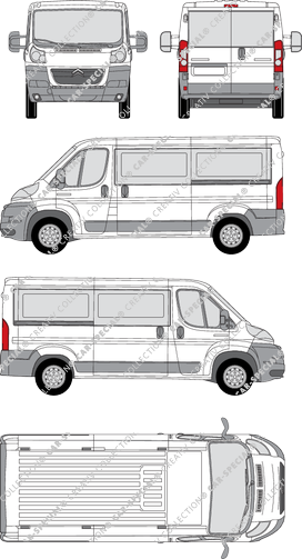 Citroën Relay, Kleinbus, L2H1, Rear Wing Doors, 2 Sliding Doors (2006)