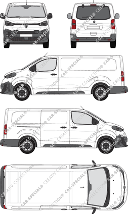 Citroën Jumpy, van/transporter, XL, rear window, Rear Flap, 1 Sliding Door (2024)