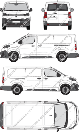 Citroën Jumpy, furgón, XL, ventana de parte trasera, Rear Wing Doors, 2 Sliding Doors (2024)