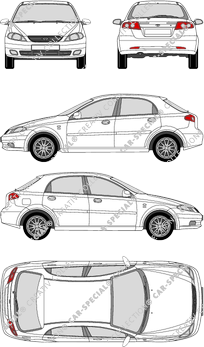 Daewoo Lacetti Hatchback, 2004–2010 (Daew_019)