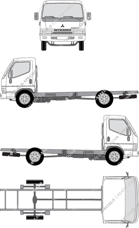 Mitsubishi FUSO Canter Chassis for superstructures, 1996–2005 (FUSO_007)