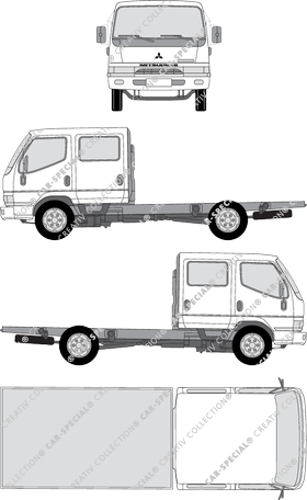 Mitsubishi FUSO Canter Chassis for superstructures, 1996–2005 (FUSO_008)