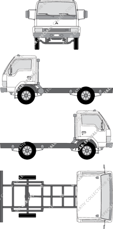 Mitsubishi FUSO Canter Chassis for superstructures, 1996–2005 (FUSO_009)