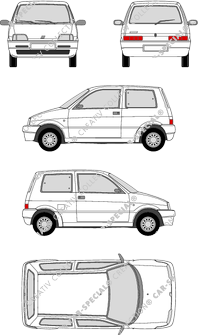 Fiat Cinquecento u. Elettra Kombilimousine, 1991–1998 (Fiat_005)