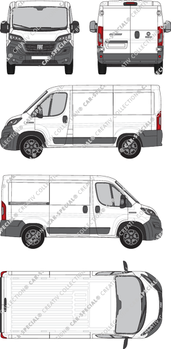 Fiat Ducato, van/transporter, L1H1, Rear Wing Doors, 1 Sliding Door (2021)