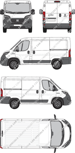 Fiat Ducato, van/transporter, L1H1, Rear Wing Doors, 2 Sliding Doors (2021)