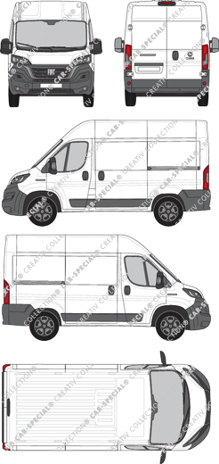 Fiat Ducato, van/transporter, L1H2, Rear Wing Doors, 2 Sliding Doors (2021)