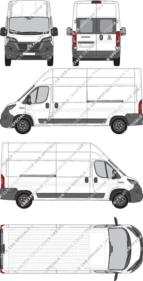 Fiat Ducato, van/transporter, L4H3, rear window, Rear Wing Doors, 2 Sliding Doors (2021)