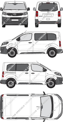 Fiat E-Scudo, minibus, L1 Kurz, Rear Flap, 1 Sliding Door (2022)