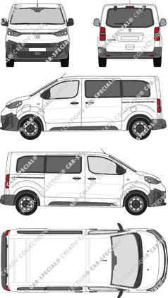 Fiat E-Scudo, camionnette, L2 Mittel, Rear Flap, 2 Sliding Doors (2024)