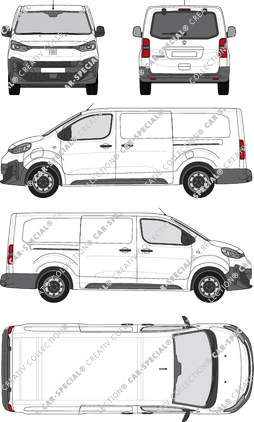 Fiat E-Scudo, van/transporter, L3 lang, rear window, Rear Flap, 2 Sliding Doors (2024)