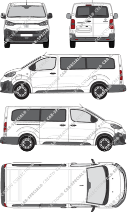 Fiat E-Scudo, camionnette, L3 lang, Rear Wing Doors, 1 Sliding Door (2024)