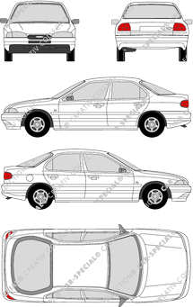 Ford Mondeo Hatchback, 1993–1996 (Ford_027)