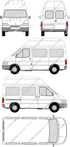 Ford Transit minibus, 1994–2000 (Ford_048)