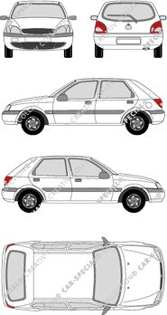 Ford Fiesta Hatchback, 2000–2001 (Ford_064)