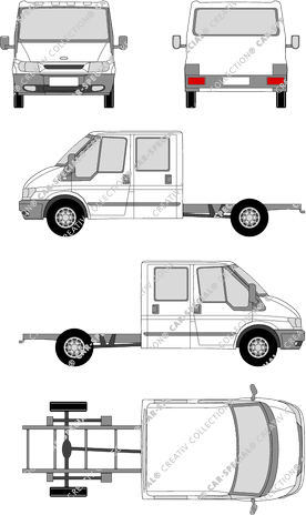 Ford Transit Châssis pour superstructures, 2000–2006 (Ford_066)