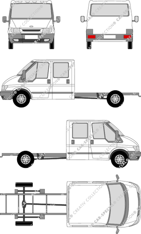 Ford Transit Châssis pour superstructures, 2000–2006 (Ford_067)