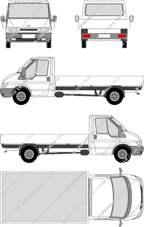 Ford Transit, L, platform, long wheelbase, single cab (2000)