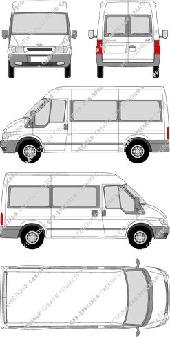 Ford Transit minibus, 2000–2006 (Ford_075)