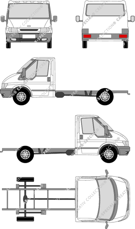 Ford Transit Châssis pour superstructures, 2000–2006 (Ford_085)
