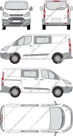 Ford Transit Custom van/transporter, 2012–2018 (Ford_288)