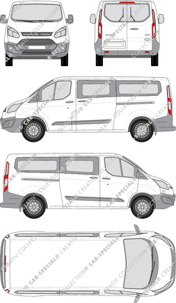 Ford Transit Custom minibus, 2012–2018 (Ford_299)