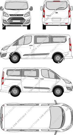 Ford Tourneo Custom microbús, 2012–2018 (Ford_305)