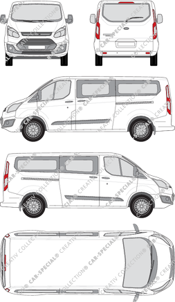 Ford Tourneo Custom microbús, 2012–2018 (Ford_309)