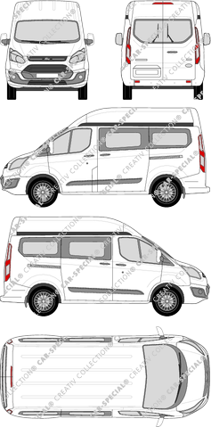 Ford Tourneo Custom microbús, 2012–2018 (Ford_346)