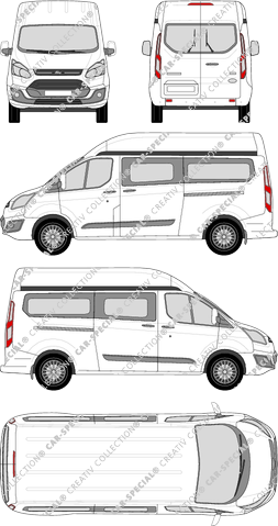 Ford Tourneo Custom microbús, 2012–2018 (Ford_348)