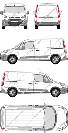 Ford Transit Connect, van/transporter, L2, Rear Flap, 2 Sliding Doors (2013)