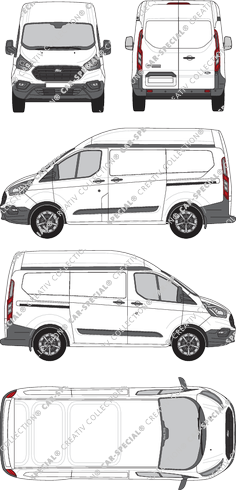 Ford Transit Custom van/transporter, 2018–2023 (Ford_510)