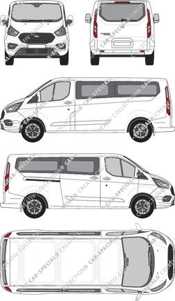 Ford Tourneo Custom microbús, actual (desde 2018) (Ford_535)