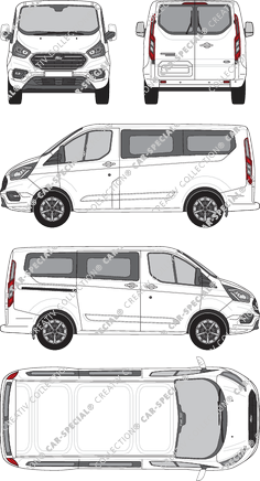 Ford Tourneo Custom microbús, actual (desde 2018) (Ford_537)