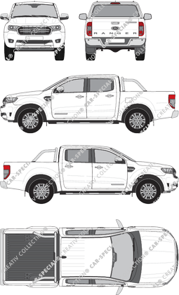 Ford Ranger Limited, Limited, Pick-up, double cab, 4 Doors (2019)