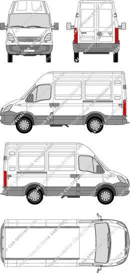 Iveco Daily 35S, 35S, Kastenwagen, Dachhöhe 2, Radstand 3000L, 2 Sliding Doors (2006)