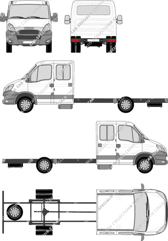 Iveco Daily, Fahrgestell für Aufbauten, 4350, Doppelkabine (2012)