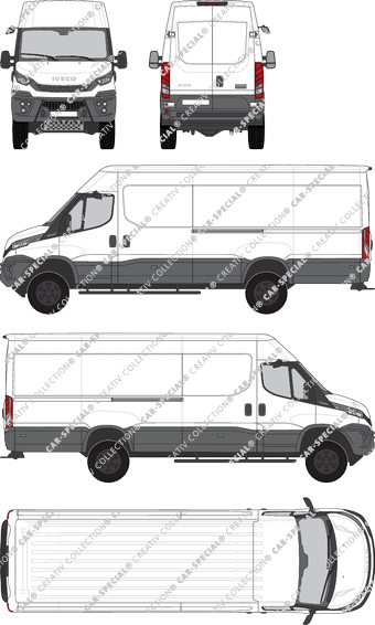 Iveco Daily 4x4, Kastenwagen, H2, Radstand 4175, Rear Wing Doors, 2 Sliding Doors (2021)