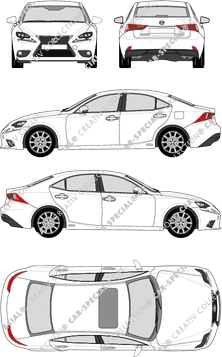Lexus IS 300h Limousine, current (since 2014) (Lexu_019)