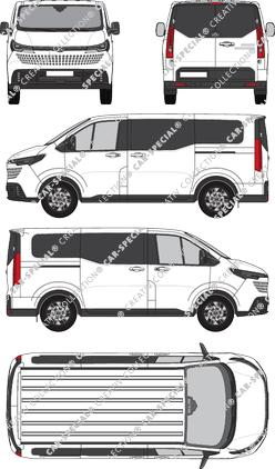 Maxus eDeliver 7, station wagon, L1/H1, Rear Flap, 2 Sliding Doors (2024)