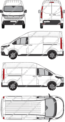 Maxus eDeliver 7, furgone, L2/H2, Rear Flap, 2 Sliding Doors (2024)