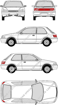Mazda 323 Hatchback, 1989–1994 (Mazd_004)